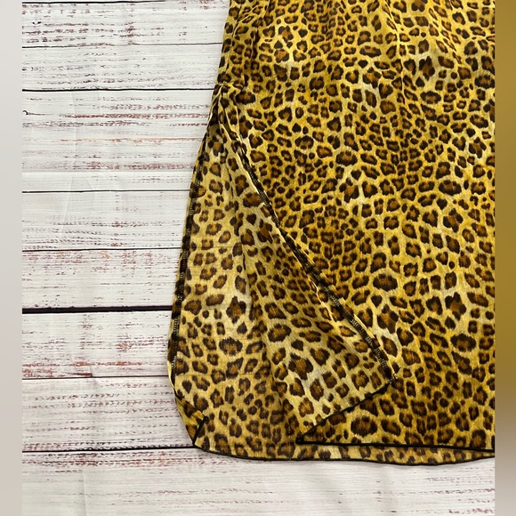 Enfocus Studio size 6 long sleeve leopard long dress animal print - Picture 7 of 11